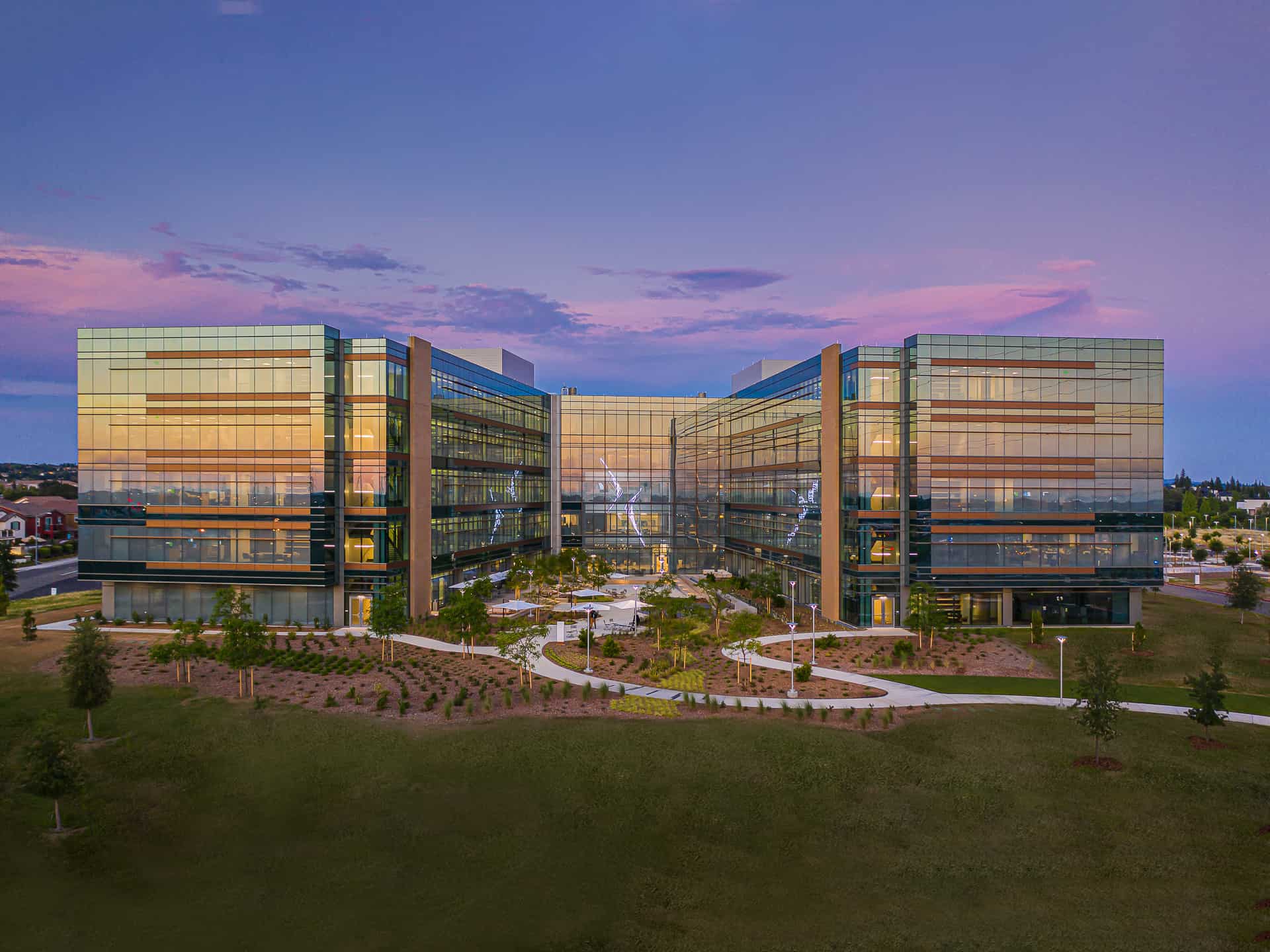 Wide photograph of Adventist Health building