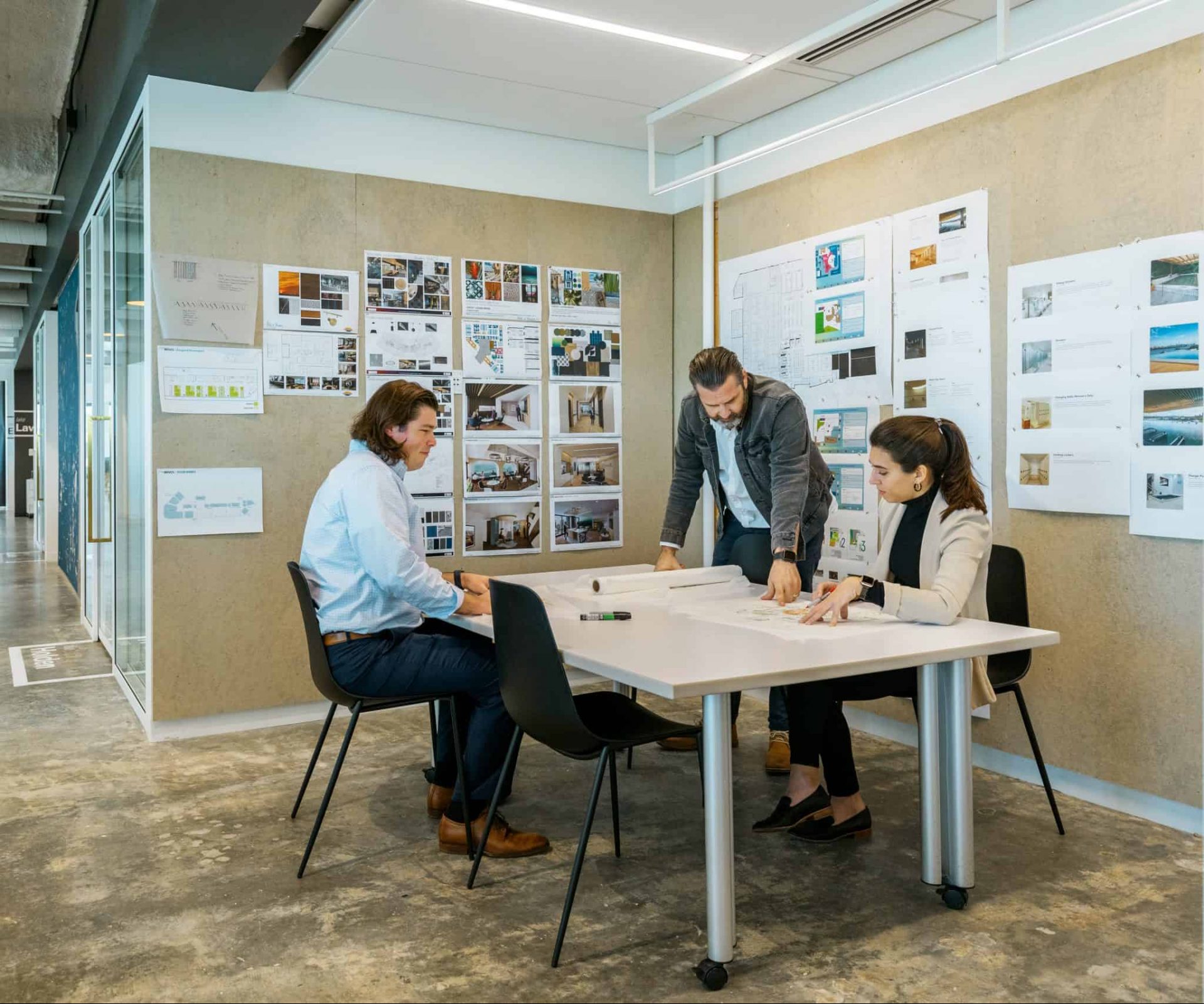 Photograph of people meeting