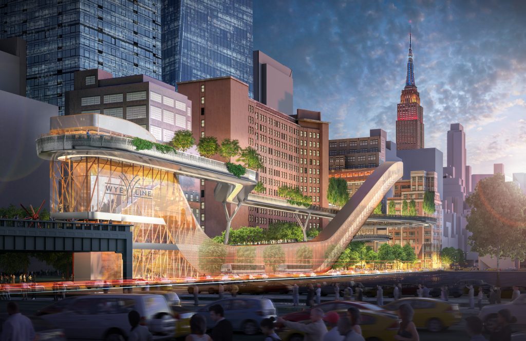 Rendering of WYE line path toward Madison Square Garden